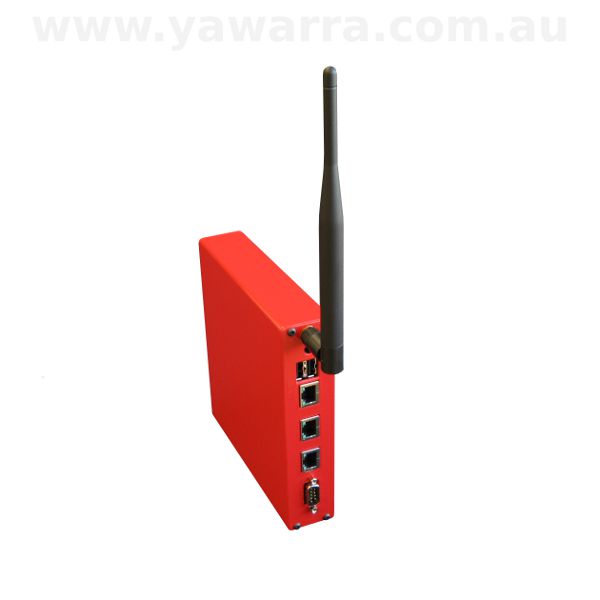 Bookshelf case (ALIX 2-3) red with antenna