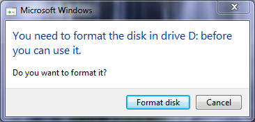 Create a bootable USB drive - Windows Cancel Format