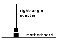 CF to IDE adapter diagram right-angle