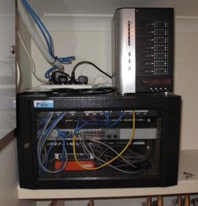 Home office communications cabinet